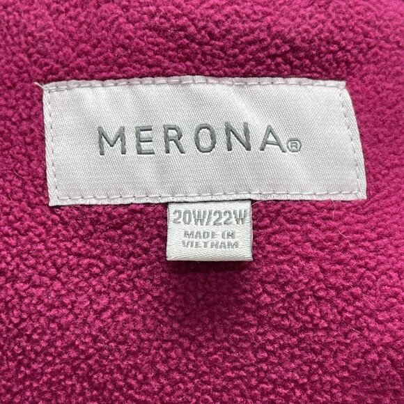 Merona Women’s Plus 20W 22W Black Puffer Vest Puffy Sleeveless Pink Zip Pockets - Picture 8 of 11